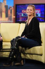 NINA AGDAL on the Set of Good Day in New York