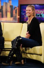 NINA AGDAL on the Set of Good Day in New York
