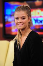 NINA AGDAL on the Set of Good Day in New York