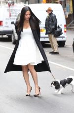 OLIVIA MUNN Walks Her Dog Out in New York 1501