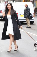 OLIVIA MUNN Walks Her Dog Out in New York 1501