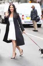 OLIVIA MUNN Walks Her Dog Out in New York 1501