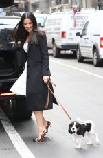 OLIVIA MUNN Walks Her Dog Out in New York 1501