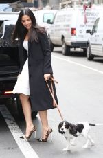 OLIVIA MUNN Walks Her Dog Out in New York 1501