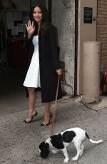 OLIVIA MUNN Walks Her Dog Out in New York 1501