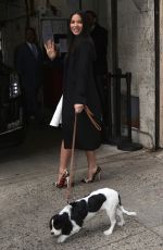 OLIVIA MUNN Walks Her Dog Out in New York 1501