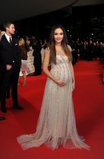 Pregnant JACQUELINE JOSSA at 2015 National Television Awards in London