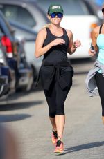 REESE WITHERSPOON in Tights Out Jogging in Brentwood 2101