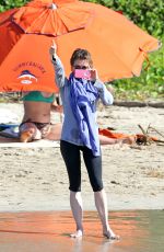 RENE ZELLWEGER in Leggings at a Beach in Hawaii 0501
