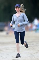 RENE ZELLWEGER in Leggings at a Beach in Hawaii 0501