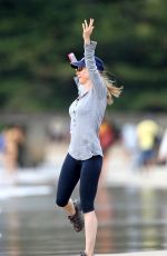 RENE ZELLWEGER in Leggings at a Beach in Hawaii 0501