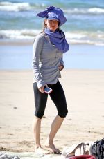 RENE ZELLWEGER in Leggings at a Beach in Hawaii 0501