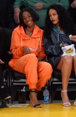 RIHANNA at LA Lakers vs Cleveland Cavaliers Game at Staples Center