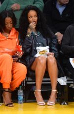 RIHANNA at LA Lakers vs Cleveland Cavaliers Game at Staples Center
