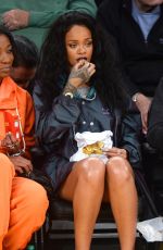 RIHANNA at LA Lakers vs Cleveland Cavaliers Game at Staples Center