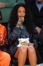 RIHANNA at LA Lakers vs Cleveland Cavaliers Game at Staples Center