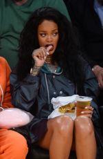 RIHANNA at LA Lakers vs Cleveland Cavaliers Game at Staples Center