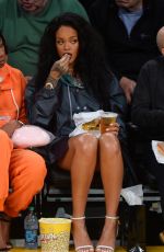 RIHANNA at LA Lakers vs Cleveland Cavaliers Game at Staples Center