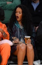 RIHANNA at LA Lakers vs Cleveland Cavaliers Game at Staples Center