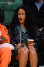 RIHANNA at LA Lakers vs Cleveland Cavaliers Game at Staples Center