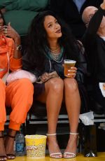 RIHANNA at LA Lakers vs Cleveland Cavaliers Game at Staples Center