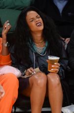 RIHANNA at LA Lakers vs Cleveland Cavaliers Game at Staples Center