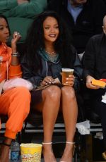 RIHANNA at LA Lakers vs Cleveland Cavaliers Game at Staples Center