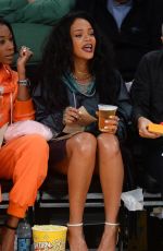 RIHANNA at LA Lakers vs Cleveland Cavaliers Game at Staples Center