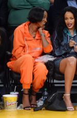 RIHANNA at LA Lakers vs Cleveland Cavaliers Game at Staples Center