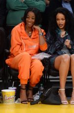 RIHANNA at LA Lakers vs Cleveland Cavaliers Game at Staples Center