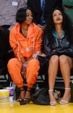 RIHANNA at LA Lakers vs Cleveland Cavaliers Game at Staples Center