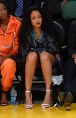 RIHANNA at LA Lakers vs Cleveland Cavaliers Game at Staples Center