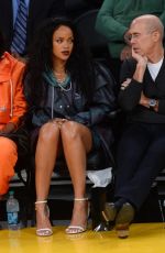 RIHANNA at LA Lakers vs Cleveland Cavaliers Game at Staples Center
