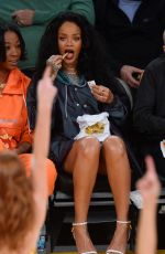 RIHANNA at LA Lakers vs Cleveland Cavaliers Game at Staples Center