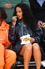 RIHANNA at LA Lakers vs Cleveland Cavaliers Game at Staples Center