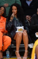 RIHANNA at LA Lakers vs Cleveland Cavaliers Game at Staples Center