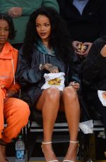 RIHANNA at LA Lakers vs Cleveland Cavaliers Game at Staples Center