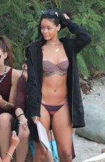 RIHANNA in Bikini at a Beach in St. Barts