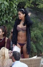 RIHANNA in Bikini at a Beach in St. Barts