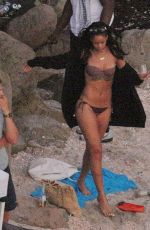 RIHANNA in Bikini at a Beach in St. Barts