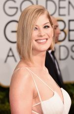 ROSAMUND PIKE at 2015 Golden Globes Awards in Beverly Hills