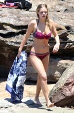 SAMARA WEAVING in Bikini at Yoga Session on the Beach in Sydney