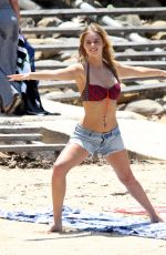 SAMARA WEAVING in Bikini at Yoga Session on the Beach in Sydney