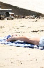 SAMARA WEAVING in Bikini at Yoga Session on the Beach in Sydney