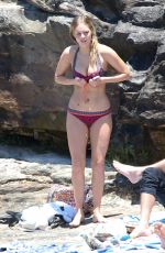 SAMARA WEAVING in Bikini at Yoga Session on the Beach in Sydney