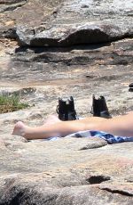 SAMARA WEAVING in Bikini at Yoga Session on the Beach in Sydney