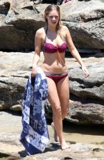 SAMARA WEAVING in Bikini at Yoga Session on the Beach in Sydney