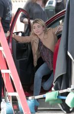 SARAH HYLAND on the Set of Modern Family in Los Angeles 0801