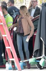 SARAH HYLAND on the Set of Modern Family in Los Angeles 0801