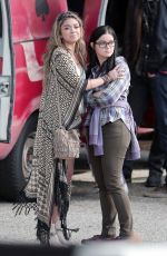 SARAH HYLAND on the Set of Modern Family in Los Angeles